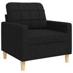 vidaXL Ensemble de canapés 3 Pièces noir tissu