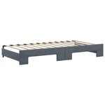 vidaXL Lit de jour et gigogne et matelas gris foncé 100x200 cm velours