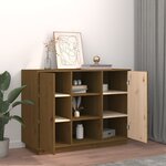 vidaXL Buffet Marron miel 100x40x75 cm Bois massif de pin
