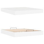 vidaXL Cadre de lit avec matelas avec matelas 2 Pièces Blanc PVC