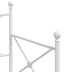 vidaXL Lit de jour avec lit gigogne sans matelas blanc 80x200 cm acier