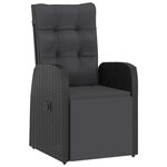 vidaXL Salon de jardin 11 Pièces avec coussins résine tressée noir