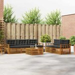 vidaXL Ensemble de canapés d'extérieur 6 Pièces Naturel et Anthracite