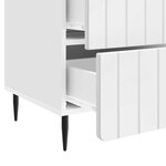 vidaXL Cabinet de chevet avec tiroir Blanc brillant 43 x 41 x 68 cm