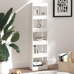 vidaXL Bibliothèque/Séparateur de pièce Blanc 40x30x166 cm