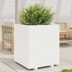 vidaXL Jardinière blanc 60x60x72 5 cm bois de pin massif