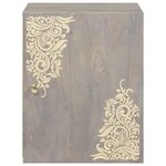 vidaXL Meuble mural Gris 38 x 33 x 48 cm Bois de mangue massif