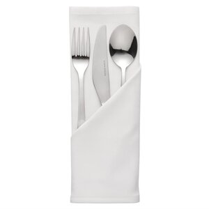 Serviette blanche en polyester 510 x 510 mm - lot de 10 - mitre -  - polyester 510x510xmm
