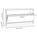 vidaXL Banc à chaussures Gris béton 80x24x45 cm Bois d'ingénierie
