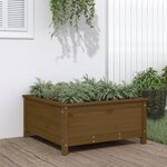 vidaXL Jardinière marron miel 82 5x82 5x39 cm bois massif de pin