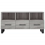 vidaXL Meuble TV sonoma gris 102x36x50 cm bois d'ingénierie