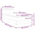 vidaXL Lit à ressorts avec matelas Blanc 100 x 200 cm Simili cuir