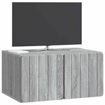 vidaXL Meuble TV mural 59 5 x 41 x 30 cm Sonoma gris Bois d'ingénierie
