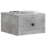 vidaXL Cabinet de chevet mural 2 Pièces Gris béton 33 x 34 5 x 20 cm