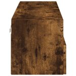 vidaXL Meuble TV mural chêne fumé 100x30x30 cm bois d'ingénierie