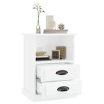 vidaXL Tables de chevet 2 Pièces blanc brillant 43x36x60 cm