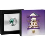 ROSWELL UFO INCIDENT Interstellar Phenomena 2 Once Argent Monnaie 2000 Francs Cameroon 2024