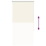 vidaXL Store enrouleur occultant blanc cassé 70x130cm largeur du tissu