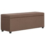 Banc banquette avec compartiment de rangement 116 cm marron polyester 02_0010893