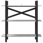 vidaXL Étagère Gris Sonoma 100 x 33 5 x 102 cm Bois d'ingénierie