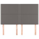 vidaXL Tête de lit Gris 144x5x118/128 cm Similicuir