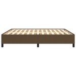 vidaXL Cadre de lit sans matelas marron foncé 160x200 cm tissu