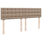 vidaXL Sommier à lattes de lit avec matelas Cappuccino 200x200 cm