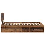 vidaXL Cadre de lit Bois ancien 135 x 190 cm Pin massif