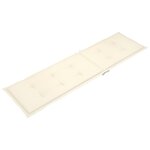 vidaXL Chaise de terrasse avec repose-pied et coussin Acacia solide
