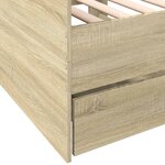 vidaXL Lit de jour et tiroirs chêne sonoma 100x200 cm bois ingénierie