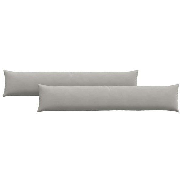 vidaXL Coussins de canapé 2 Pièces Gris clair 200 x 40 cm tissu