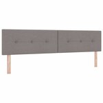vidaXL Lit à ressorts avec tête de lit Taupe 200 x 200 cm tissu
