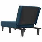 vidaXL Chaise longue bleu velours