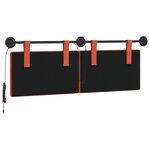 vidaXL Tête de lit suspendue Rouge orange Tissu en velours côtelé