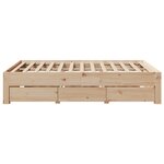 vidaXL Cadre de lit sans matelas avec tiroirs 140x190 cm bois de pin