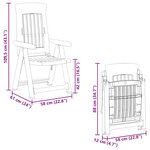 vidaXL Chaises inclinables de jardin lot de 2 vert PP