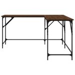 vidaXL Bureau chêne marron 149x149x75 cm bois d'ingénierie
