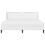 vidaXL Cadre de lit avec matelas Blanc 180 x 200 cm Simili cuir