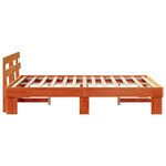 vidaXL Cadre de lit Marron 160 x 200 cm Bois de pin massif