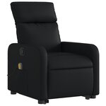 vidaXL Fauteuil inclinable de massage Noir Similicuir