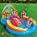 Intex Piscine gonflable Rainbow Ring Play Center 297x193x135cm 57453NP