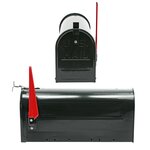 Boite aux lettres style américain design sur pied us mailbox noir