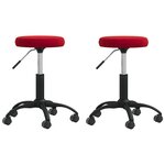vidaXL Chaises à manger lot de 2 rouge bordeaux velours