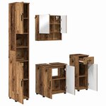 vidaXL Ensemble de mobilier de salle de bain 4 Pièces Bois Ancien