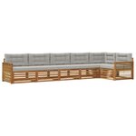 vidaXL Ensemble de canapés d'extérieur 6 Pièces Naturel et gris clair