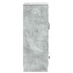 vidaXL Buffet Gris béton 66 x 34 5 x 92 cm Bois d'ingénierie