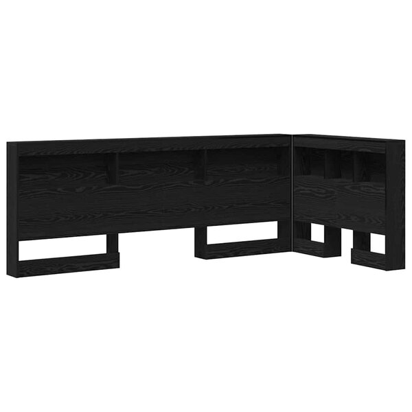 vidaXL Tête de lit de rangement Chêne noir 80 cm Bois d'ingénierie