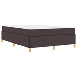 vidaXL Lit à ressorts Marron foncé et Blanc 140 x 200 cm tissu