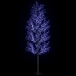 vidaXL Sapin de Noël 1200 LED bleu Cerisier en fleurs 400 cm