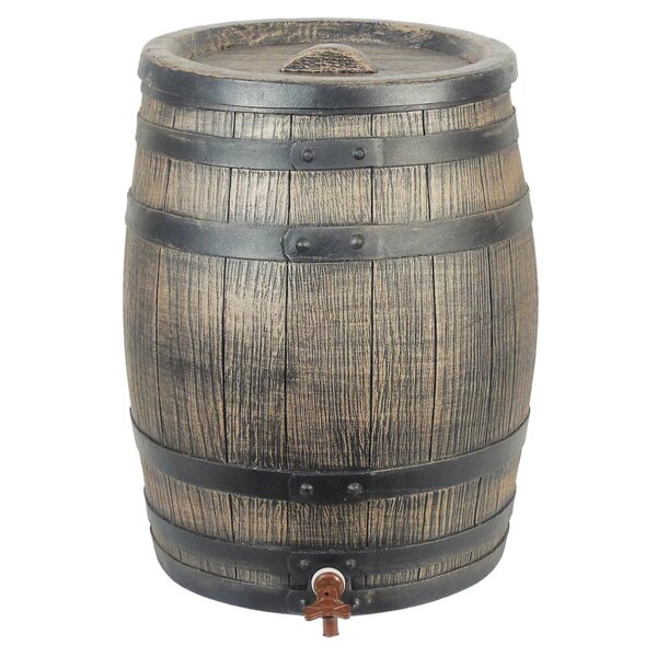 Nature Baril d'eau de pluie avec aspect de bois 120L 50 5x66 cm Marron
